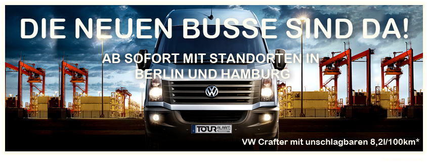 Neue Flotte bei Touralarm - Tourbusvermietung